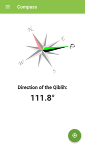 Qiblih Compass in the Badí' Calendar App